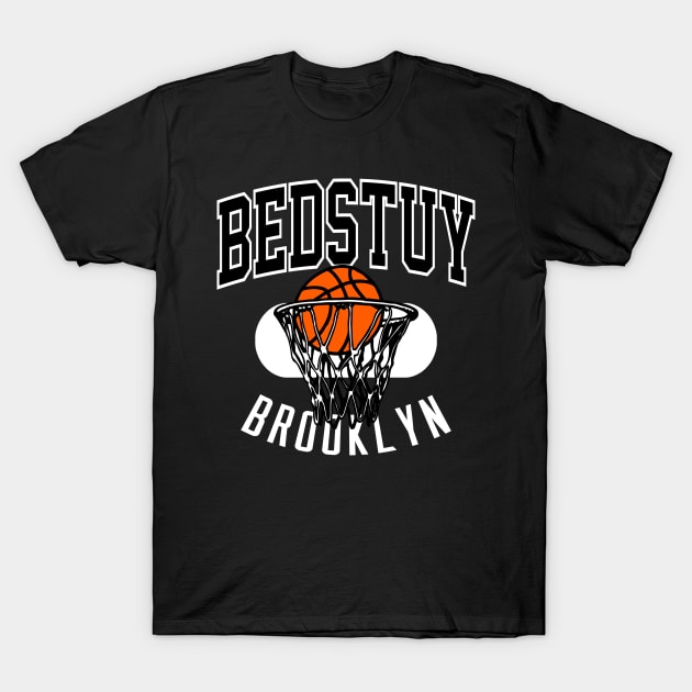 Bed Stuy Brooklyn Retro Basketball T-Shirt by funandgames